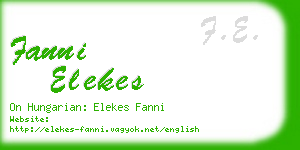 fanni elekes business card